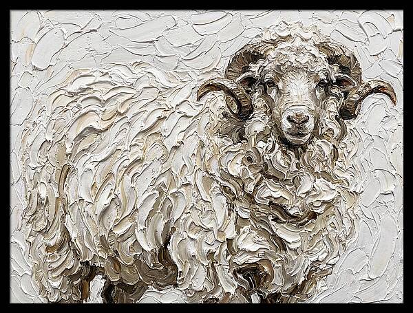Merino Sheep In Textured Elegance