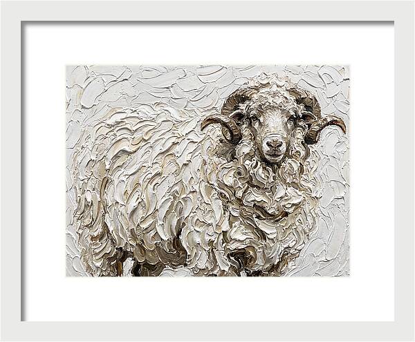 Merino Sheep In Textured Elegance