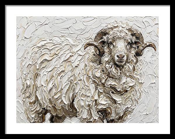 Merino Sheep In Textured Elegance