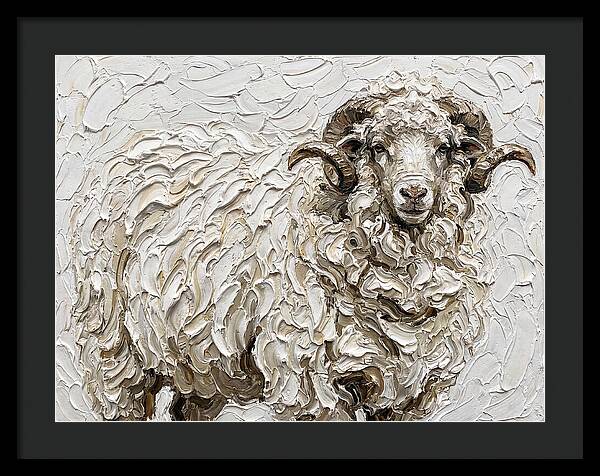 Merino Sheep In Textured Elegance