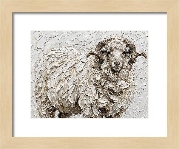 Merino Sheep In Textured Elegance