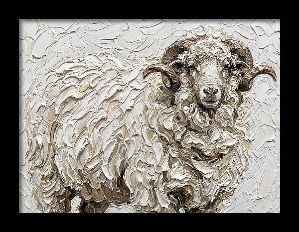 Merino Sheep In Textured Elegance