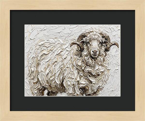 Merino Sheep In Textured Elegance