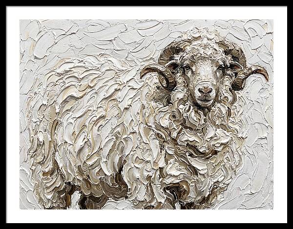 Merino Sheep In Textured Elegance