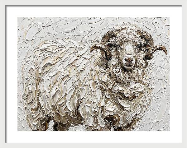 Merino Sheep In Textured Elegance