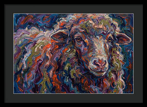 Merino Sheep In Vibrant Colors