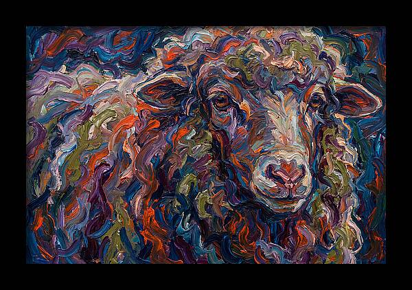 Merino Sheep In Vibrant Colors