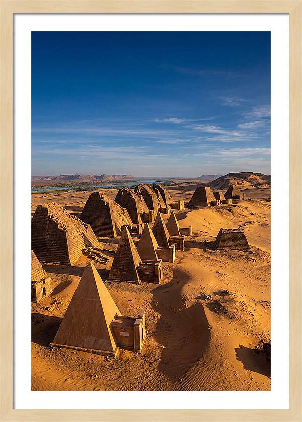 Meroe Pyramids At Golden Hour