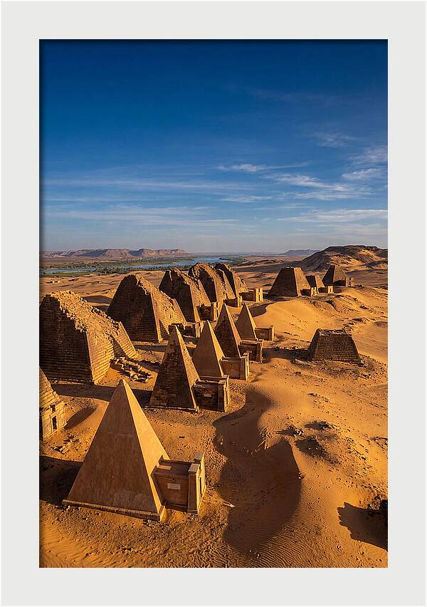 Meroe Pyramids At Golden Hour