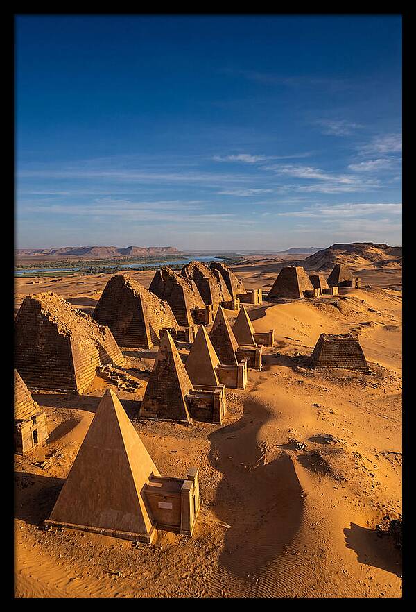 Meroe Pyramids At Golden Hour