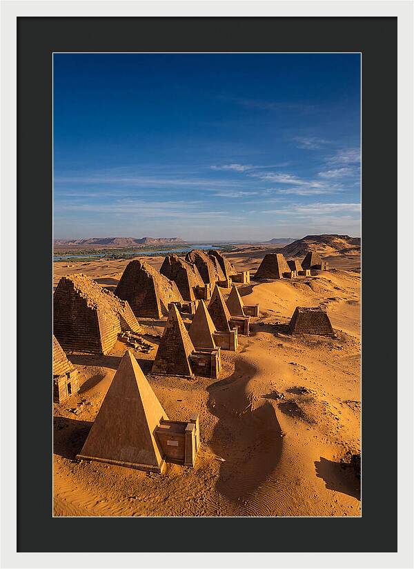 Meroe Pyramids At Golden Hour