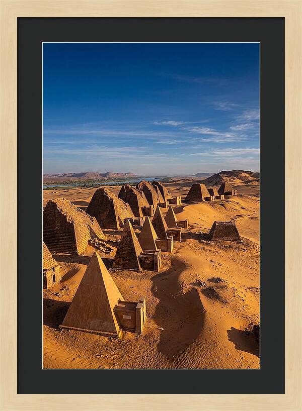 Meroe Pyramids At Golden Hour