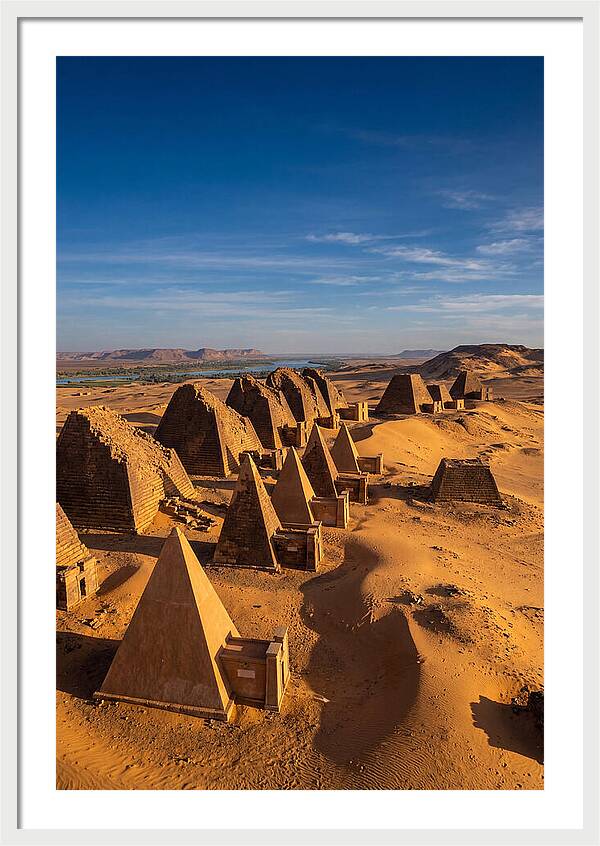 Meroe Pyramids At Golden Hour