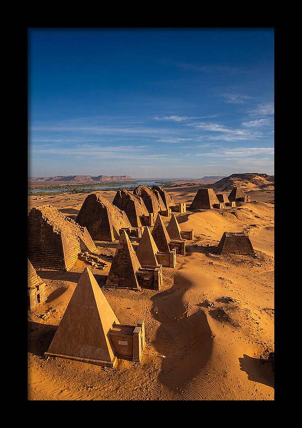 Meroe Pyramids At Golden Hour