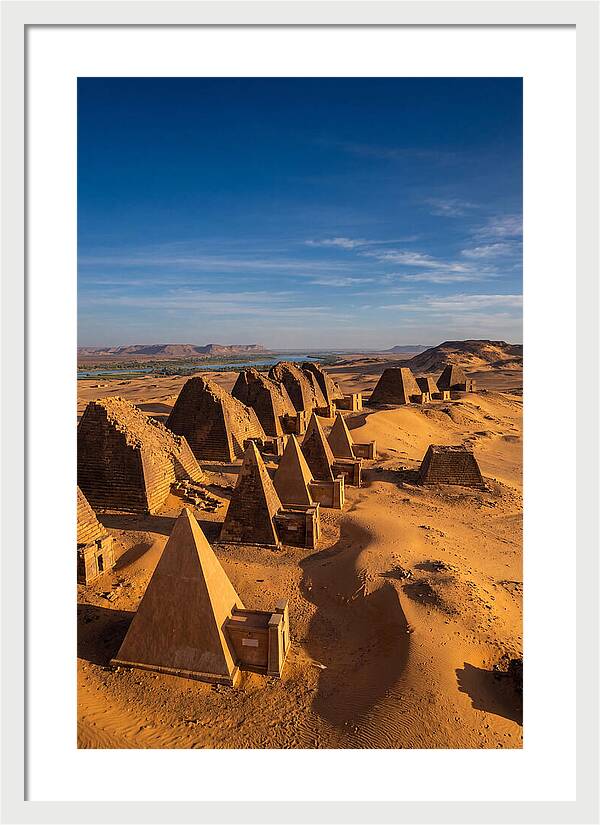 Meroe Pyramids At Golden Hour