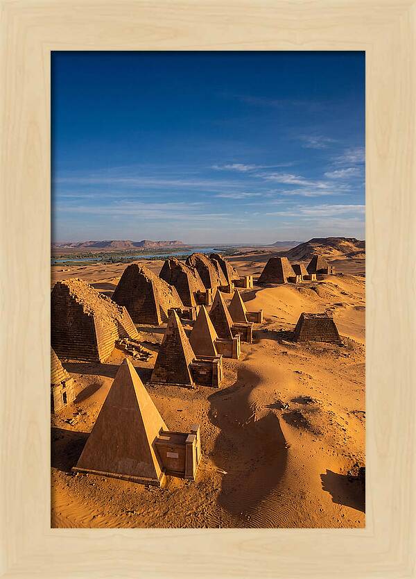 Meroe Pyramids At Golden Hour
