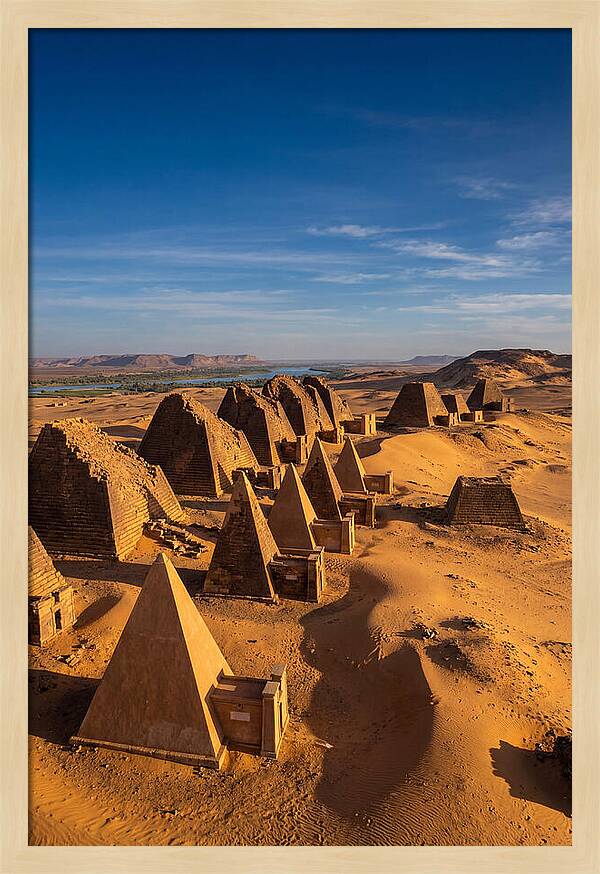 Meroe Pyramids At Golden Hour