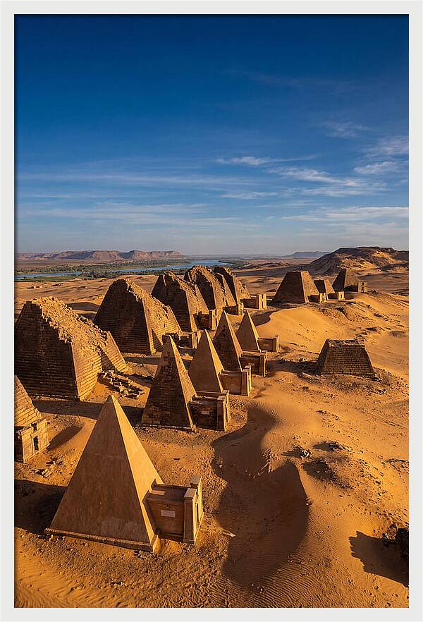 Meroe Pyramids At Golden Hour
