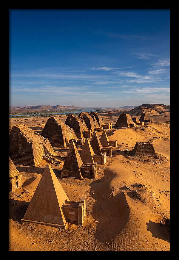Meroe Pyramids At Golden Hour