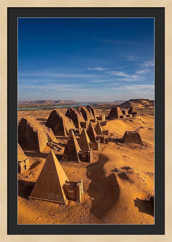 Meroe Pyramids At Golden Hour