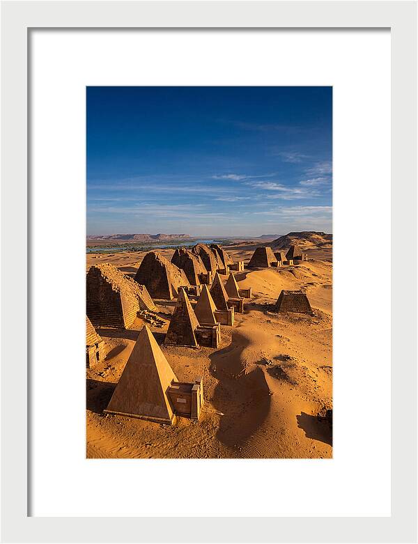 Meroe Pyramids At Golden Hour