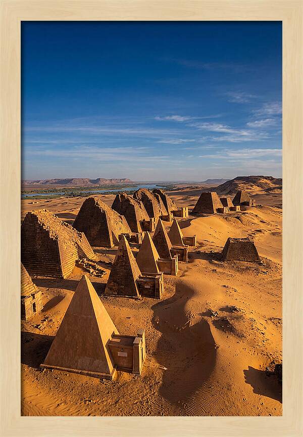 Meroe Pyramids At Golden Hour