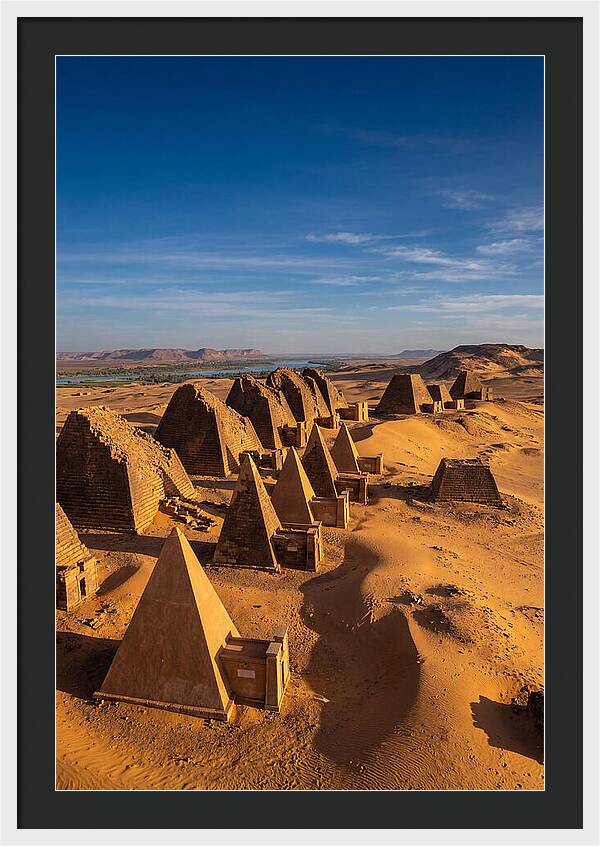Meroe Pyramids At Golden Hour