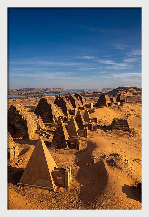 Meroe Pyramids At Golden Hour