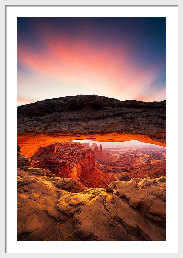 Mesa Arch Bathed In Golden Light