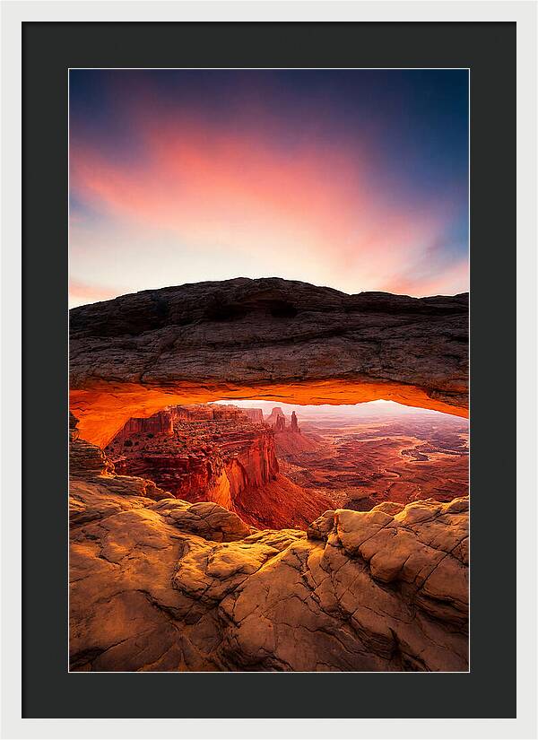 Mesa Arch Bathed In Golden Light