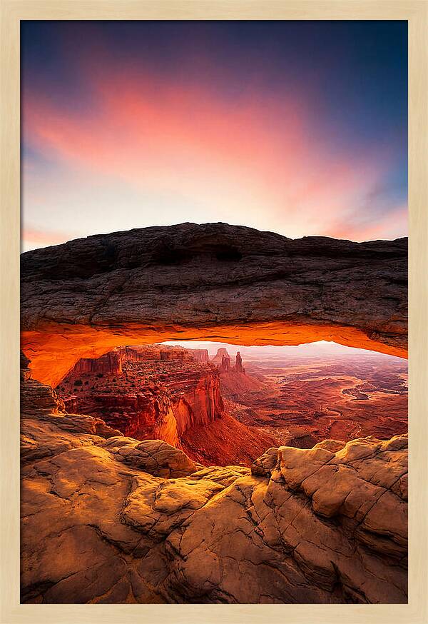 Mesa Arch Bathed In Golden Light