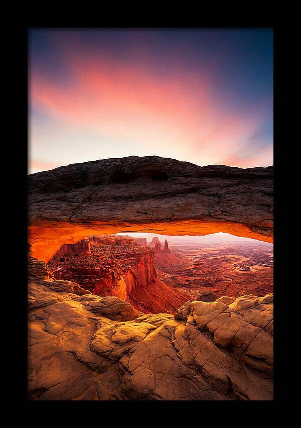 Mesa Arch Bathed In Golden Light