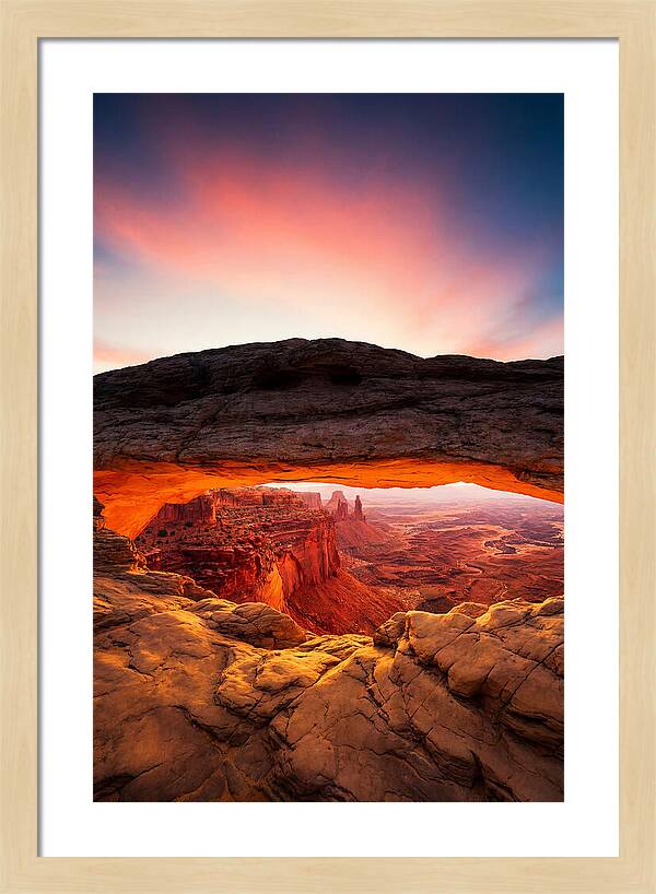 Mesa Arch Bathed In Golden Light