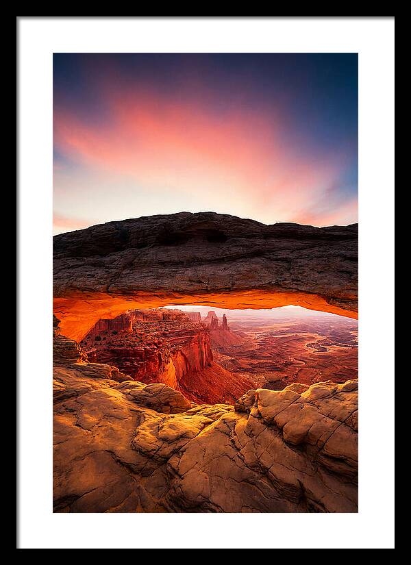 Mesa Arch Bathed In Golden Light
