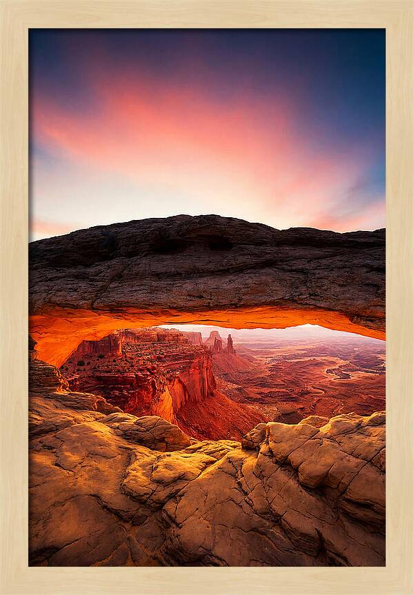 Mesa Arch Bathed In Golden Light