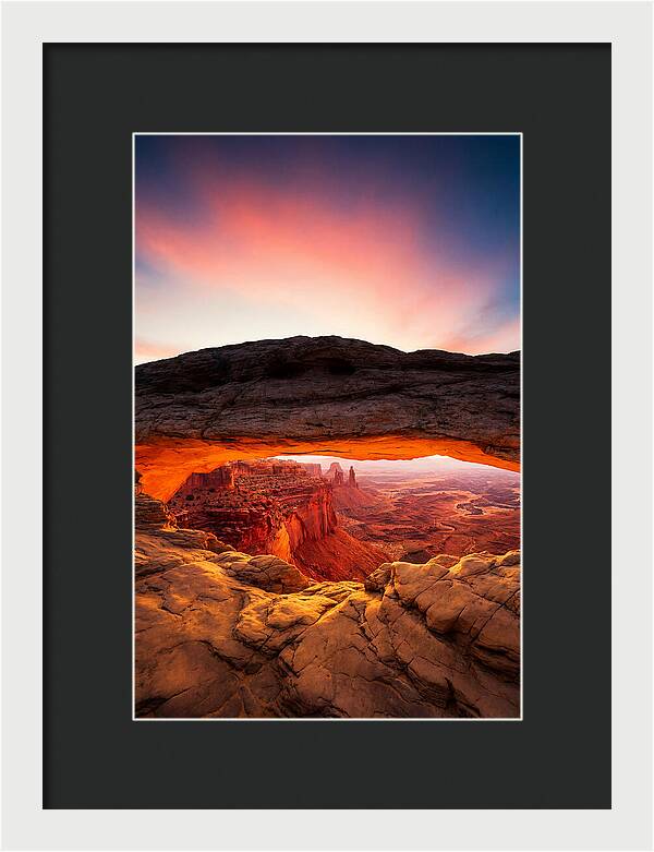 Mesa Arch Bathed In Golden Light