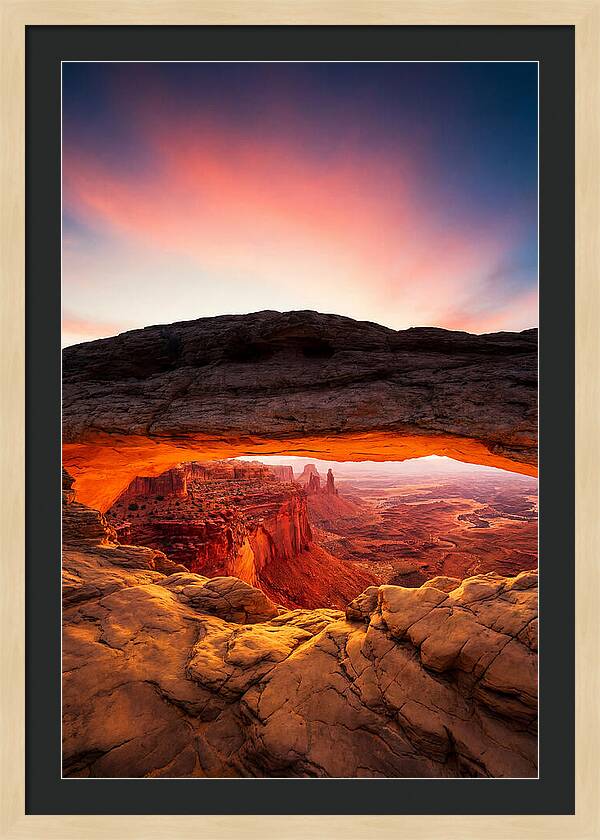 Mesa Arch Bathed In Golden Light