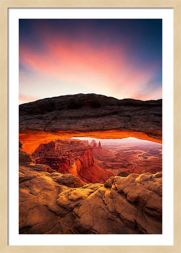 Mesa Arch Bathed In Golden Light