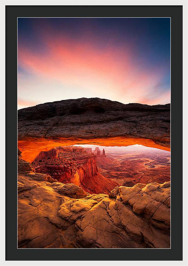Mesa Arch Bathed In Golden Light