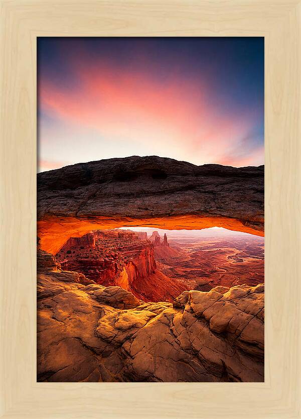 Mesa Arch Bathed In Golden Light