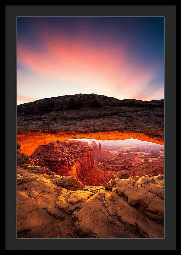 Mesa Arch Bathed In Golden Light