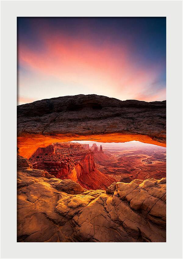 Mesa Arch Bathed In Golden Light