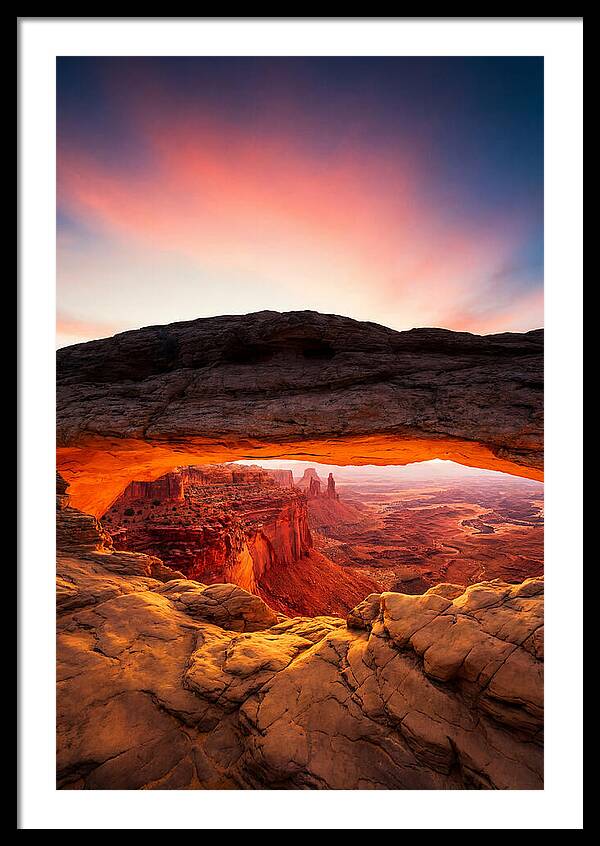 Mesa Arch Bathed In Golden Light