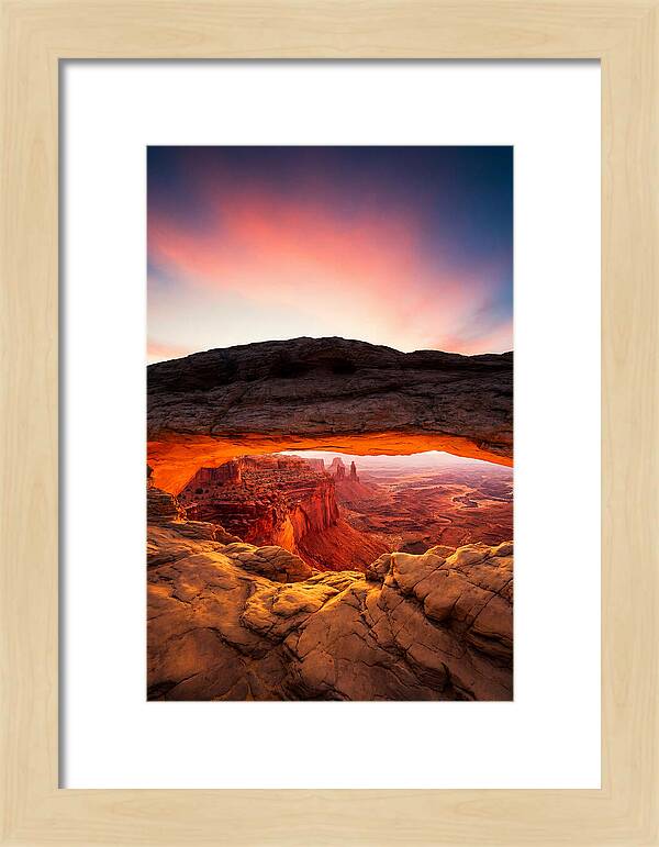 Mesa Arch Bathed In Golden Light