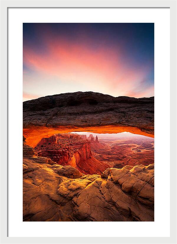 Mesa Arch Bathed In Golden Light