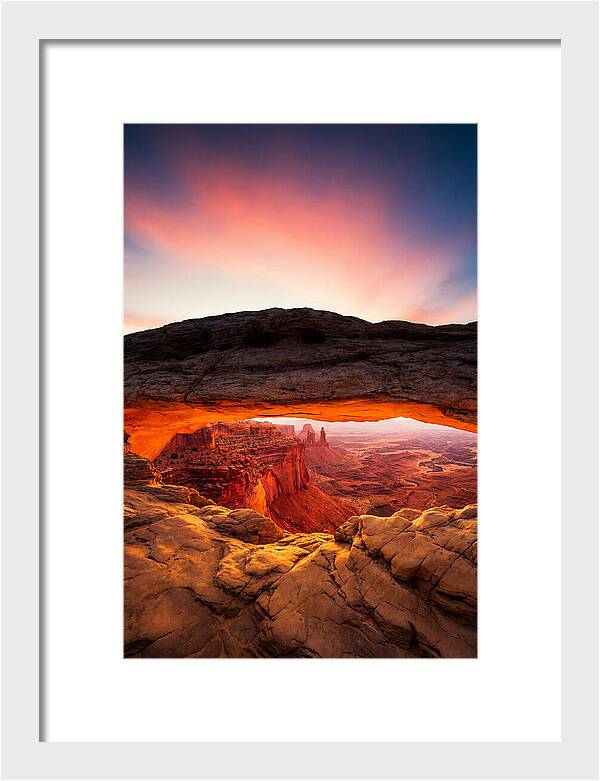 Mesa Arch Bathed In Golden Light