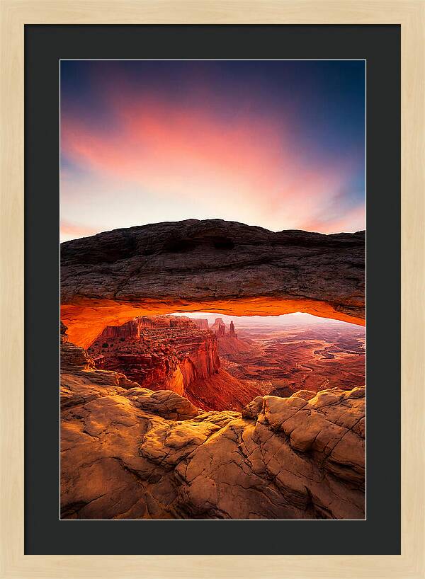 Mesa Arch Bathed In Golden Light