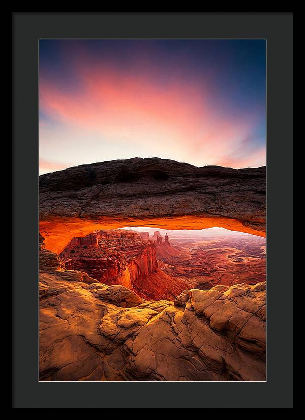 Mesa Arch Bathed In Golden Light