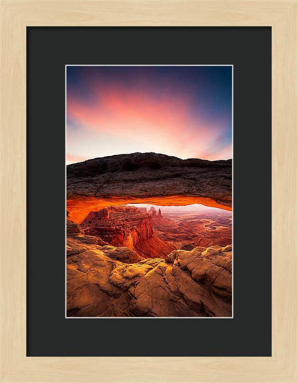 Mesa Arch Bathed In Golden Light
