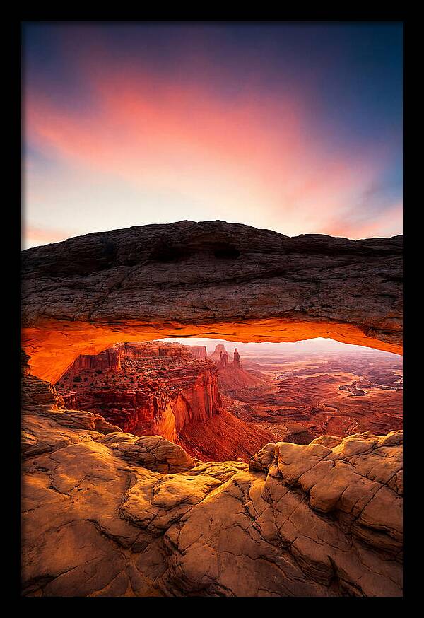 Mesa Arch Bathed In Golden Light